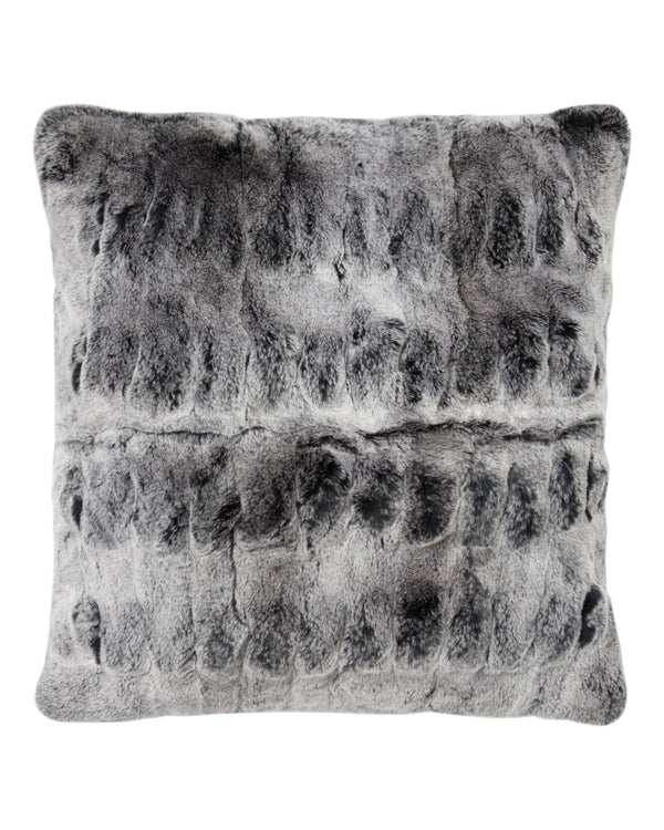 N.Peal Fur And Cashmere Cushion Black