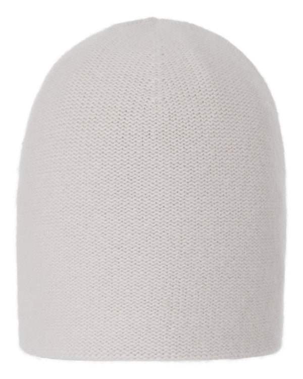 N.Peal Unisex Double Layer Cashmere Beanie Snow Grey