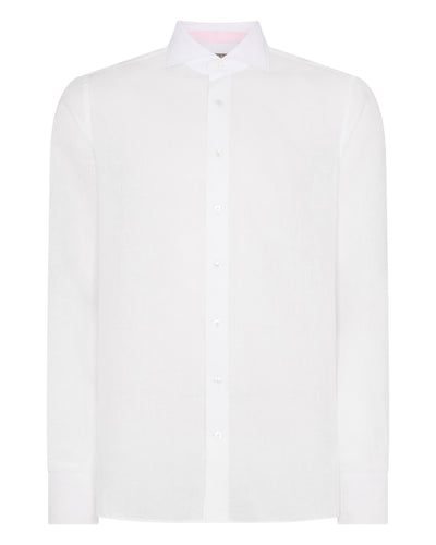 Men's Cannes Linen Shirt White