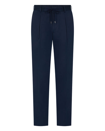 Men's Sorrento Cotton Cashmere Drawstring Pants Navy Blue