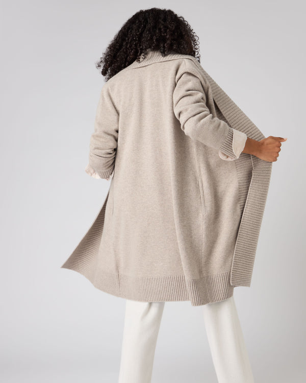 Women's Abbey Cashmere Cardigan Oatmeal Brown