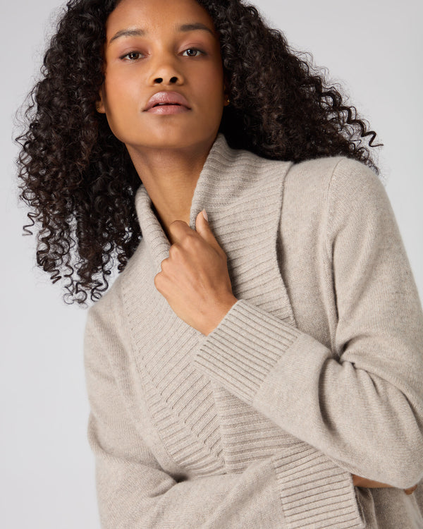 Women's Abbey Cashmere Cardigan Oatmeal Brown