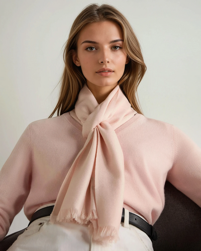 N.Peal Women's Pashmina Cashmere Stole Dusk Pink