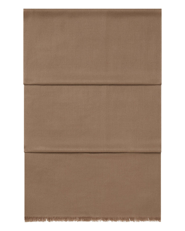 N.Peal Women's Pashmina Cashmere Stole Dark Tan Brown