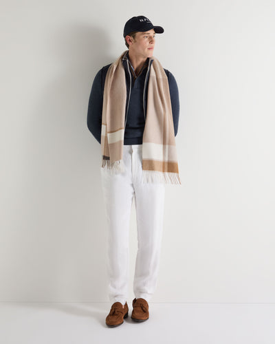 N.Peal Unisex Cashmere Check Scarf Brown Check