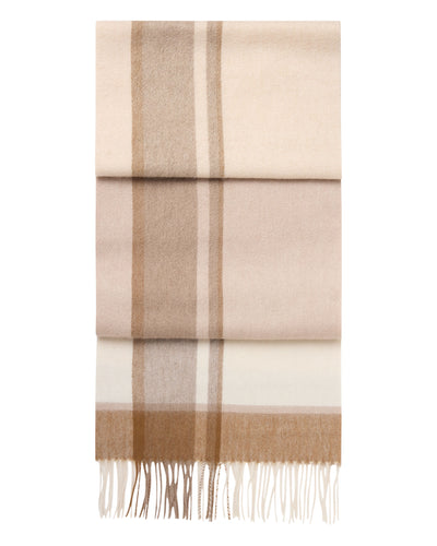 N.Peal Unisex Cashmere Check Scarf Brown Check