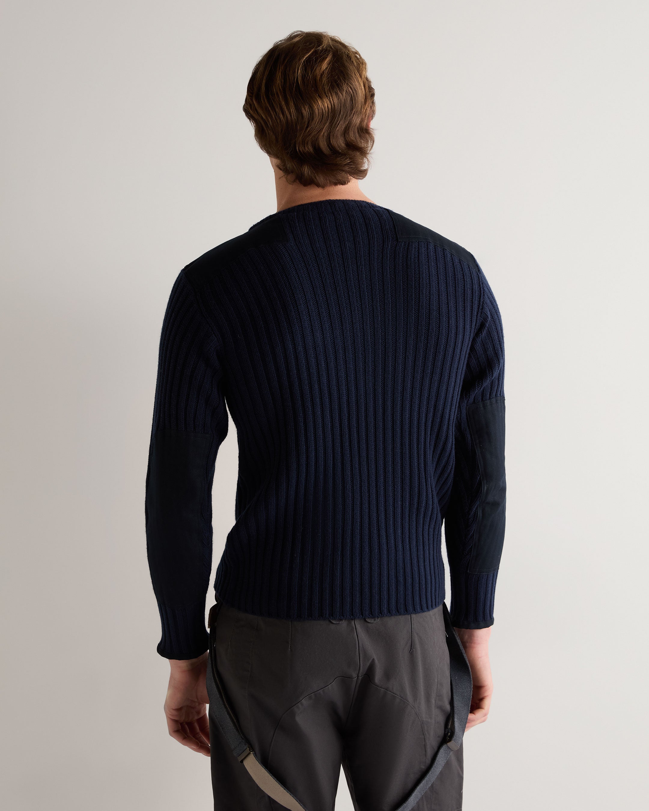 007 Ribbed Army Sweater Navy Blue | N.Peal 007 Ribbed Army Sweater Navy Blue | N.Peal