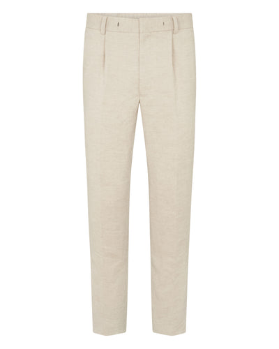 N.Peal Men's Atrani Linen Pant Sand Brown