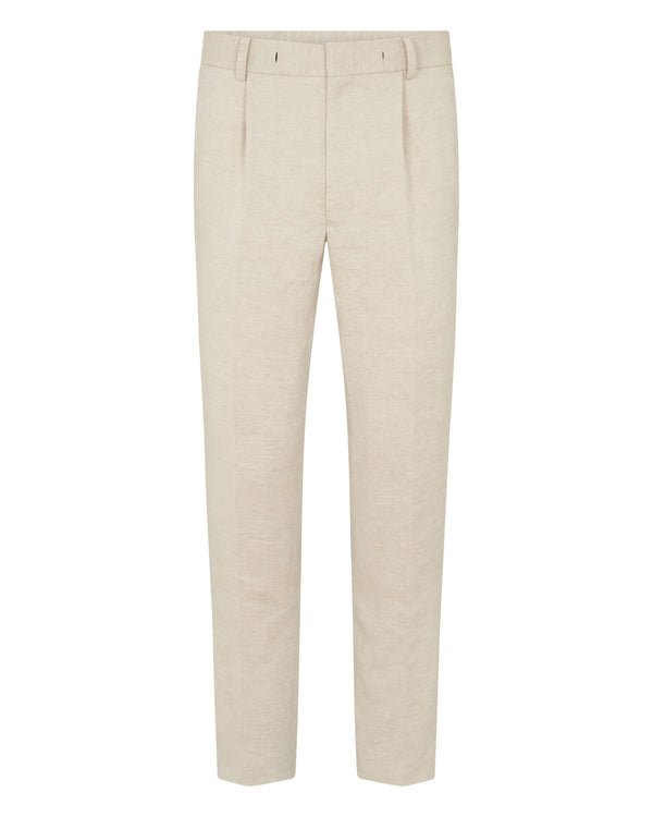 N.Peal Men's Atrani Linen Pant Sand Brown