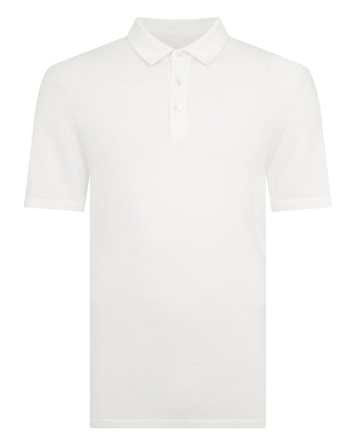 N.Peal Men's Hove Cotton Polo White