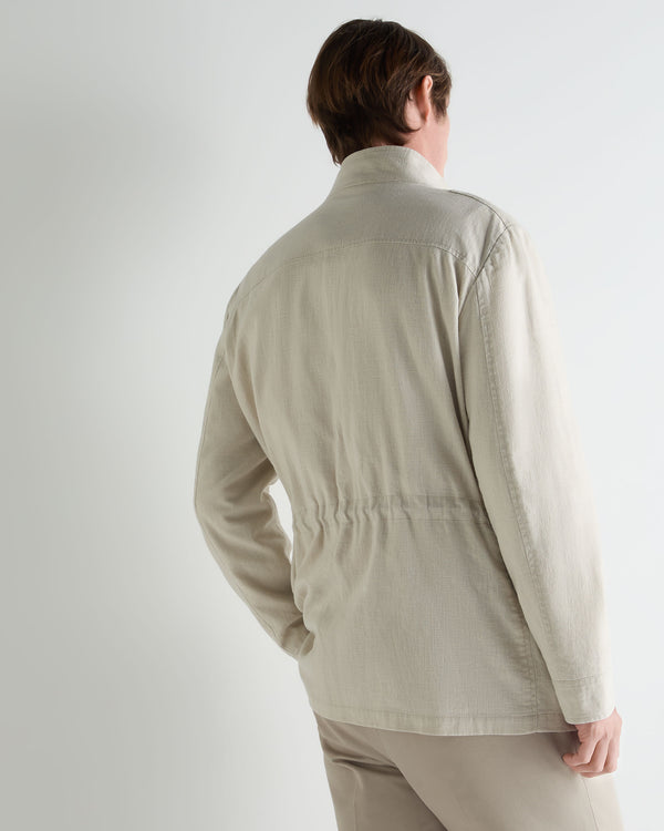 Men's Maine Linen Jacket Sand Brown