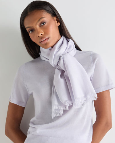N.Peal Women's Pashmina Cashmere Stole Lavender Purple