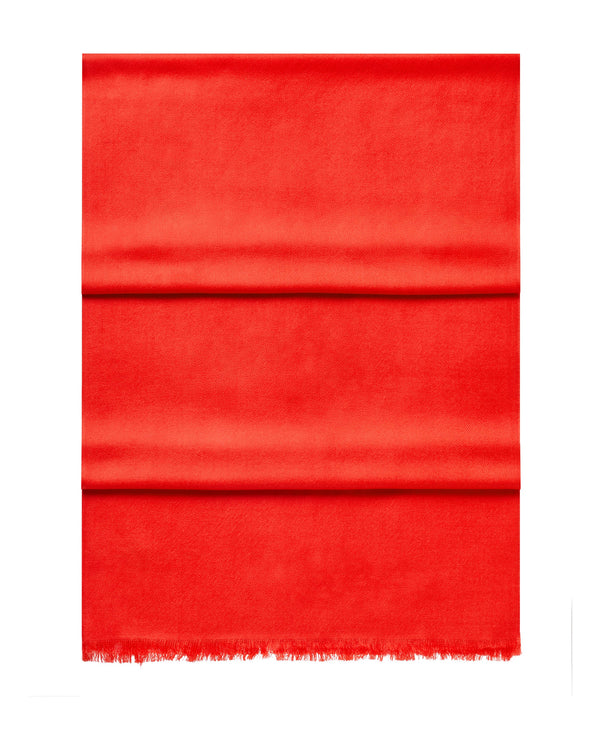 N.Peal Women's Pashmina Cashmere Stole Tomato Red