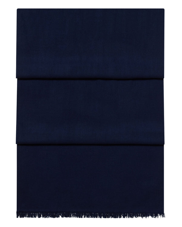 N.Peal Women's Ultrafine Pashmina Cashmere Shawl Deep French Blue