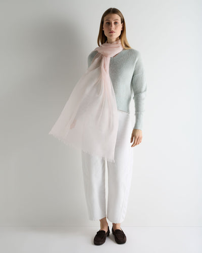 N.Peal Women's Ultrafine Pashmina Cashmere Shawl Powder Pink