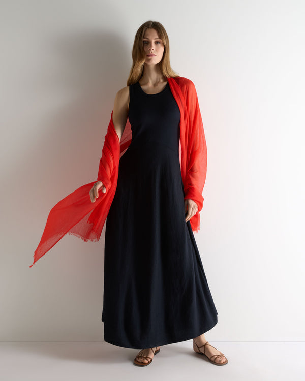 N.Peal Women's Ultrafine Pashmina Cashmere Shawl Tomato Red