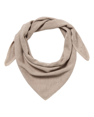 N.Peal Unisex Birdseye Silk Cashmere Neckerchief Soft Taupe Brown Birdseye