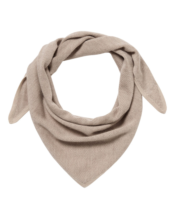 N.Peal Unisex Birdseye Silk Cashmere Neckerchief Soft Taupe Brown Birdseye