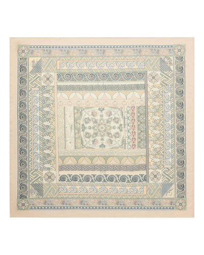 N.Peal Women's Printed Silk Blend Foulard Pebble Grey
