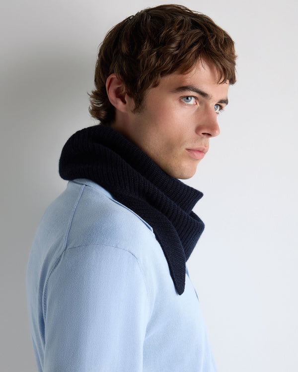 Unisex Ribbed Triangle Cashmere Scarf 4