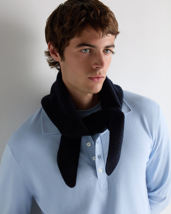 Unisex Ribbed Triangle Cashmere Scarf 6