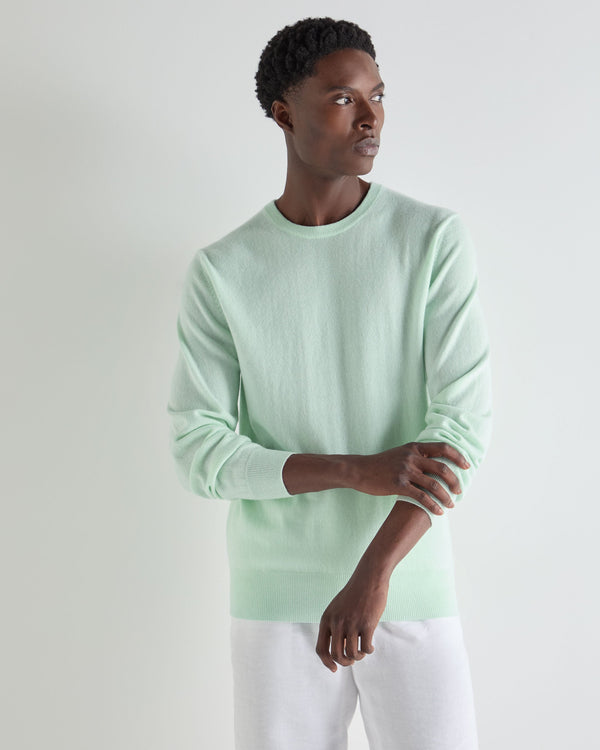 Men's Oxford Round Neck Cashmere Jumper