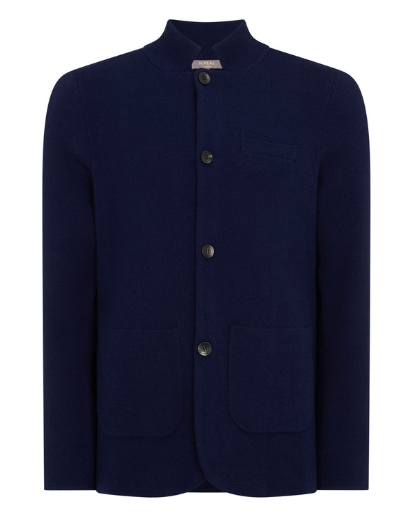 N.Peal Men's Grosvenor Milano Cashmere Jacket Deep French Blue