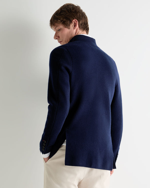 N.Peal Men's Grosvenor Milano Cashmere Jacket Deep French Blue