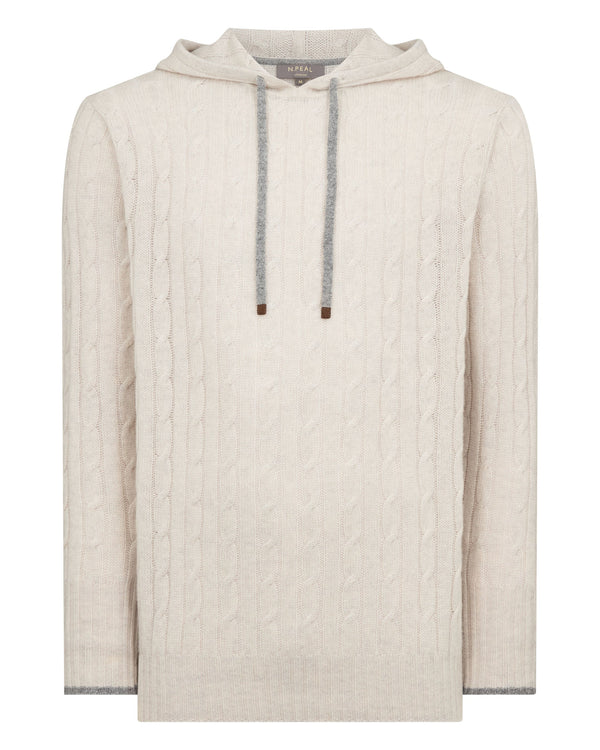 Men's Fitzrovia Cable Cashmere Hoodie 2