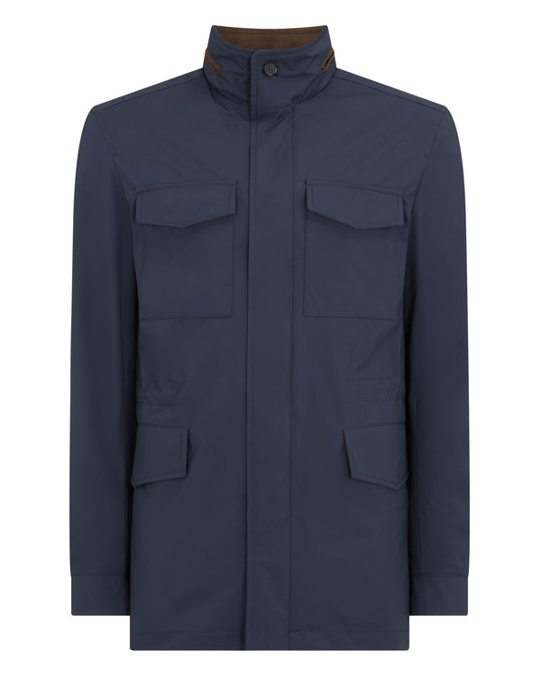 N.Peal Men's Hampton Weatherproof Jacket Summer Navy Blue