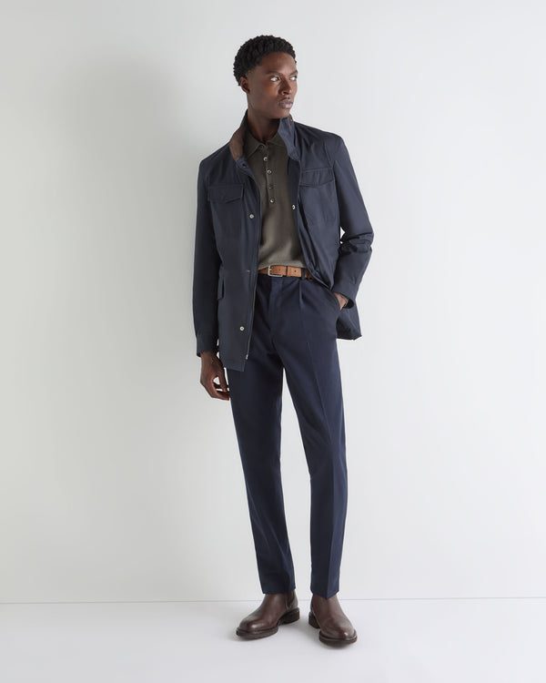N.Peal Men's Hampton Weatherproof Jacket Summer Navy Blue