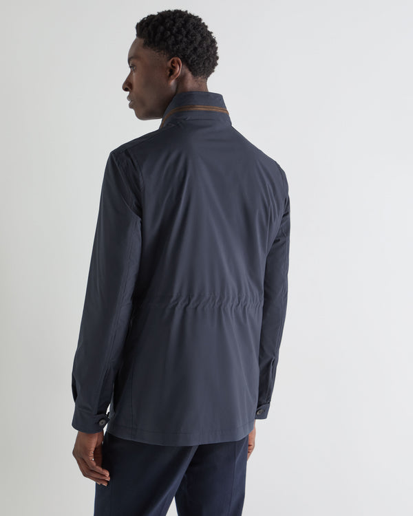 N.Peal Men's Hampton Weatherproof Jacket Summer Navy Blue