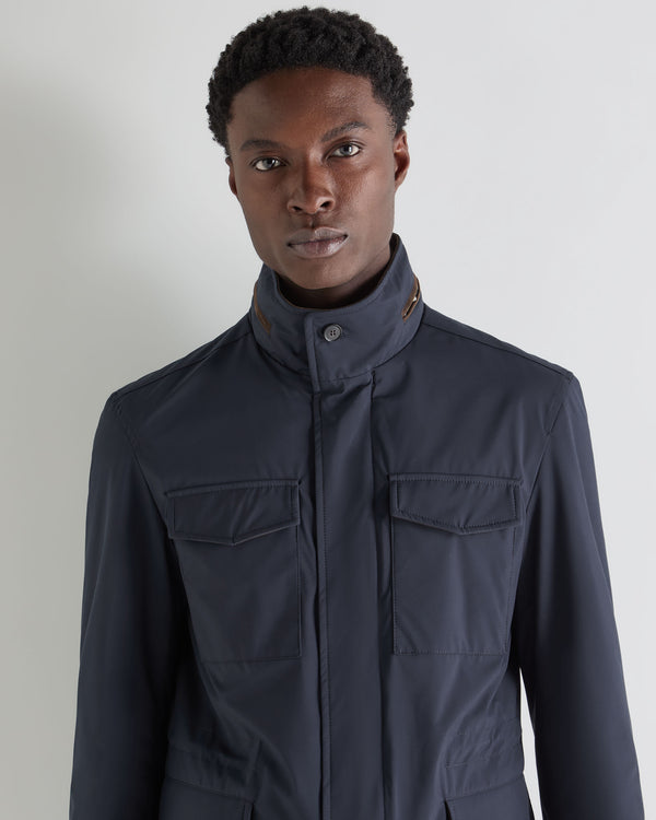 N.Peal Men's Hampton Weatherproof Jacket Summer Navy Blue