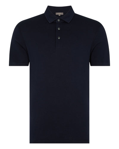 N.Peal Men's Hove Cotton Polo Navy Blue