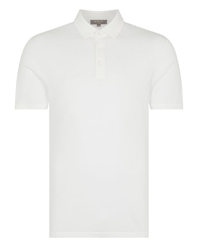N.Peal Men's Hove Cotton Polo White