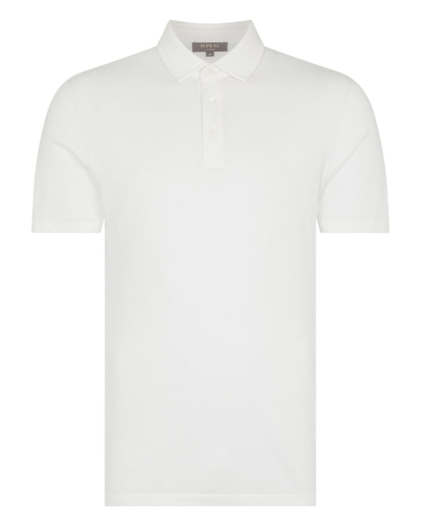 N.Peal Men's Hove Cotton Polo White