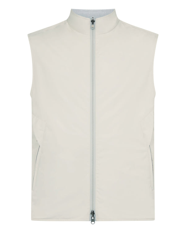 N.Peal Men's Reversible Gilet Beige Brown