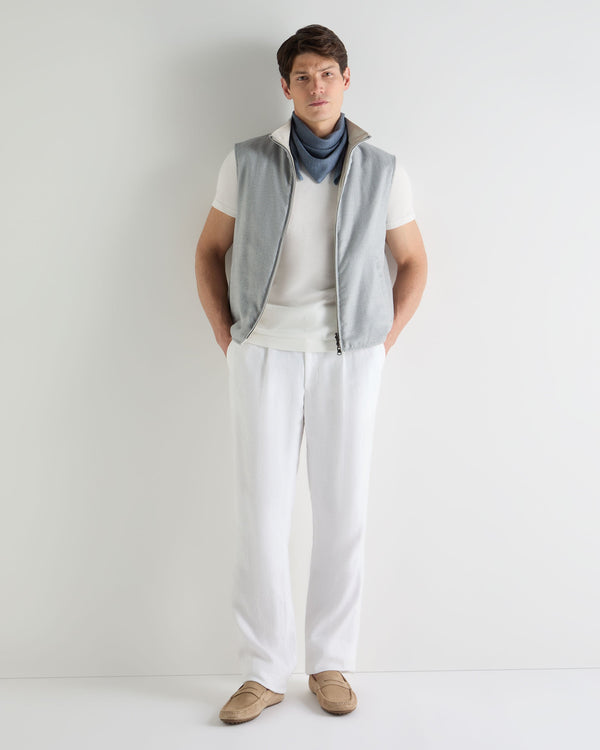 N.Peal Men's Reversible Gilet Beige Brown