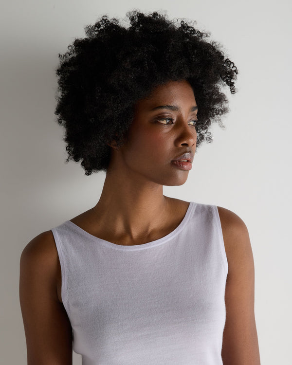 N.Peal Women's Ella Superfine Cashmere Shell Top Lavender Purple