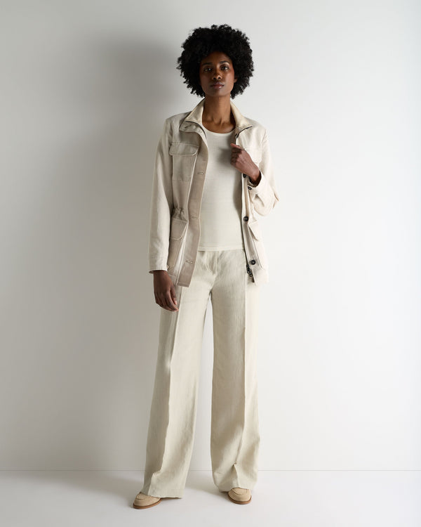 N.Peal Women's Ella Superfine Cashmere Shell Top New Ivory White