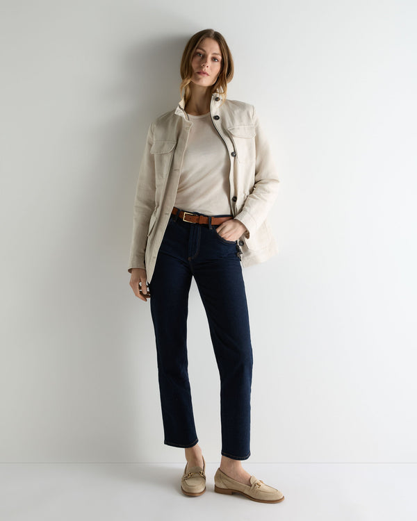 N.Peal Women's Eden Superfine Cashmere Round Neck Top New Ivory White
