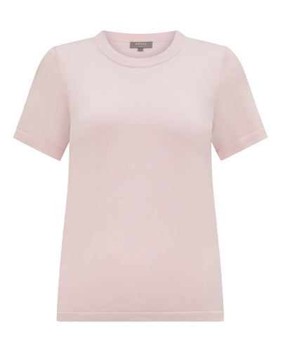 N.Peal Women's Lottie Cashmere T-Shirt Powder Pink