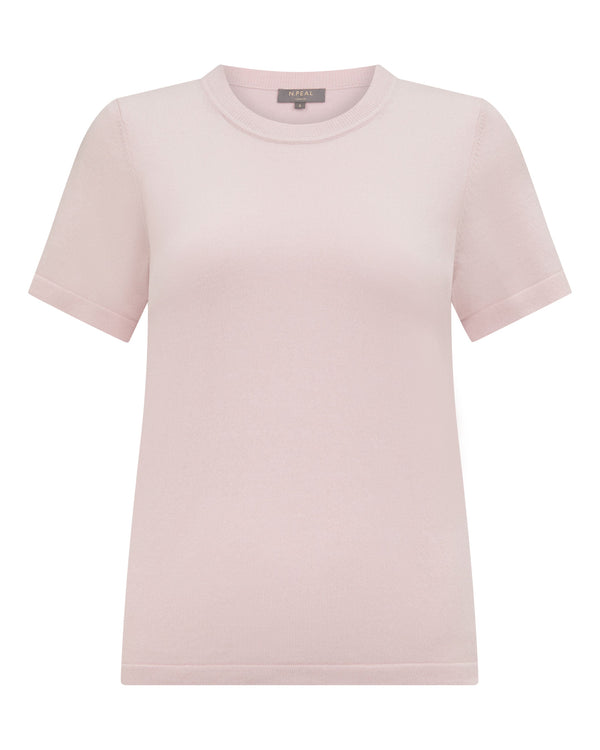 N.Peal Women's Lottie Cashmere T-Shirt Powder Pink