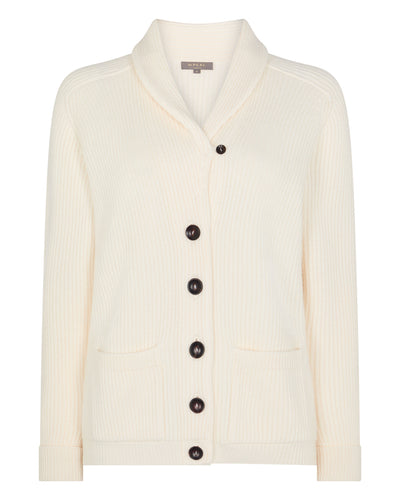 N.Peal Women's Kensington Cashmere Cardigan New Ivory White