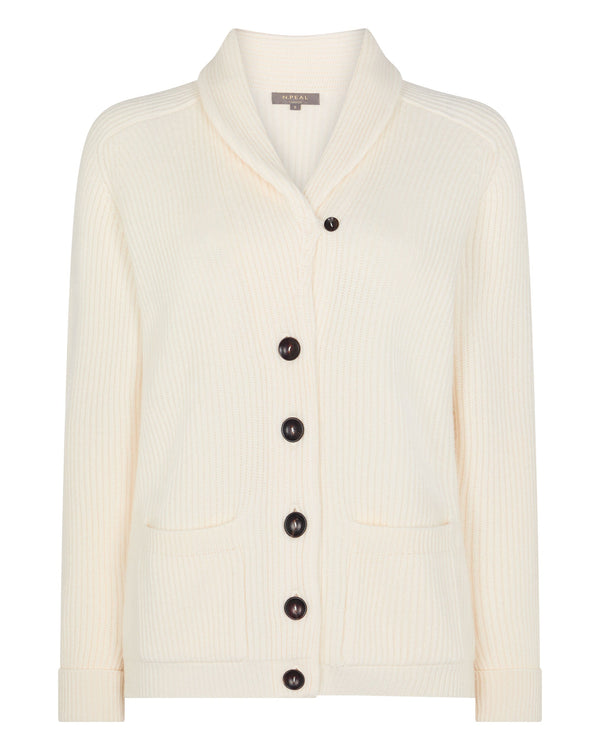 N.Peal Women's Kensington Cashmere Cardigan New Ivory White