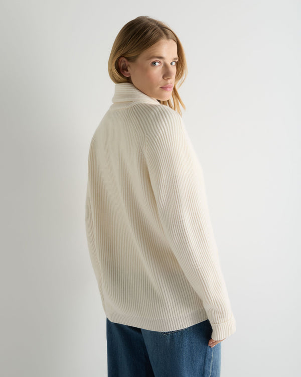 N.Peal Women's Kensington Cashmere Cardigan New Ivory White