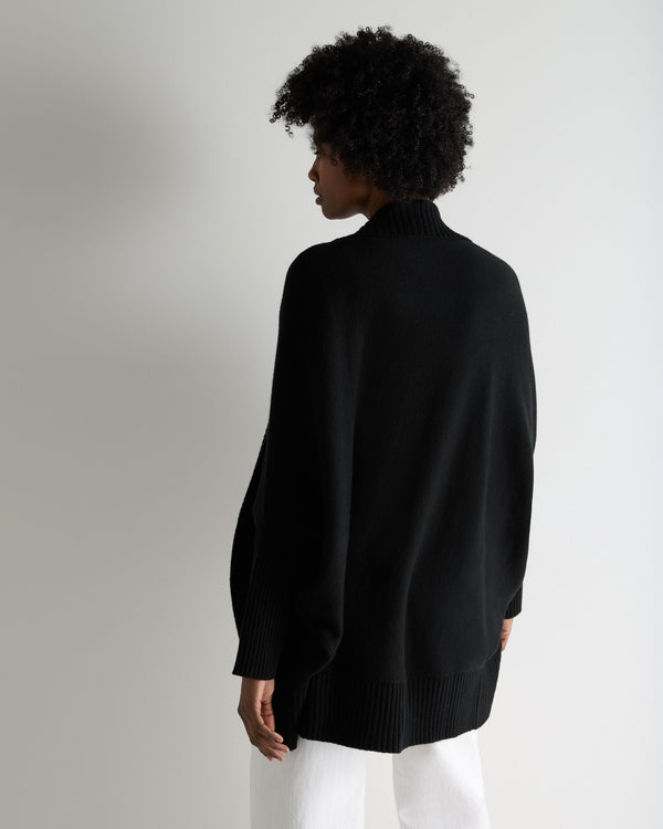 N.Peal Women's Cocooning Cashmere Cardigan Black