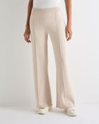 Women's Double Faced Cotton Blend Pants Sandstone Brown