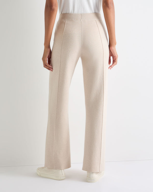 N.Peal Women's Double Faced Cotton Blend Trousers Sandstone Brown