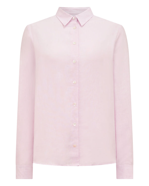 N.Peal Women's Rochelle Linen Shirt Rose Pink